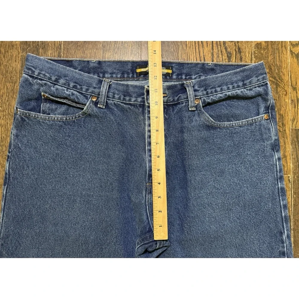 Lee Regular Fit Straight Leg Jeans Mens 38x24.5 Blue Excellent‎ Mid Rise Cotton